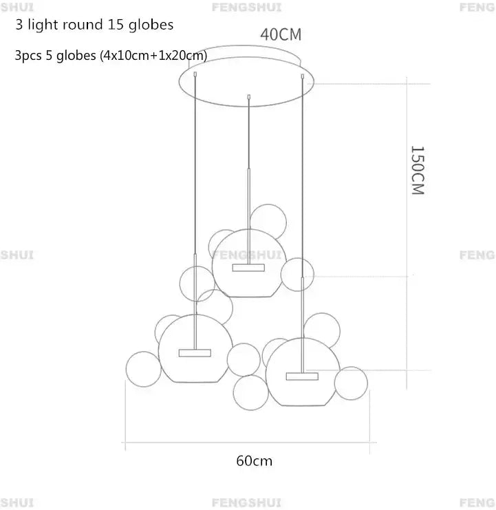 LED Bubble Chandelier
