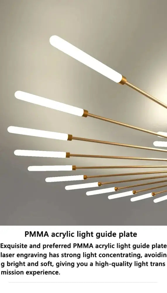 Gold Radial Ceiling Lamp