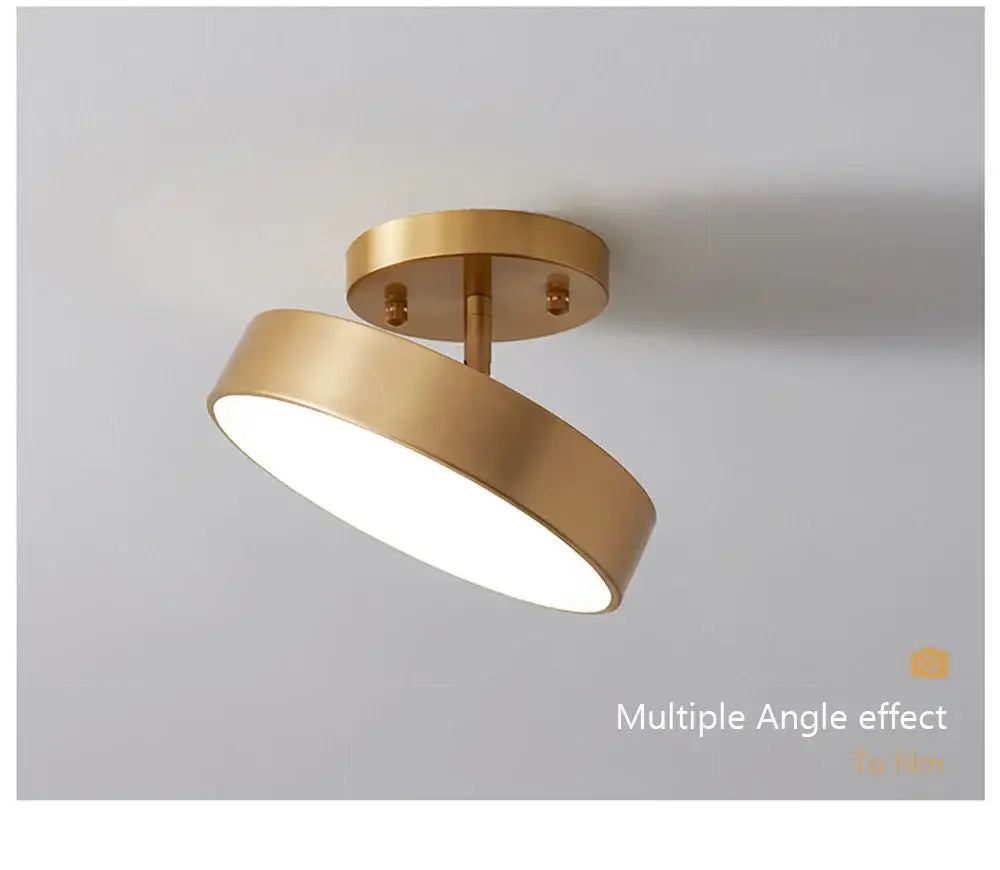Gold LED Bedroom Ceiling Light