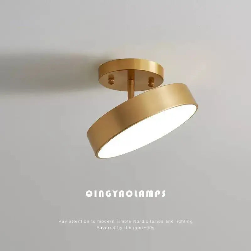 Gold LED Bedroom Ceiling Light