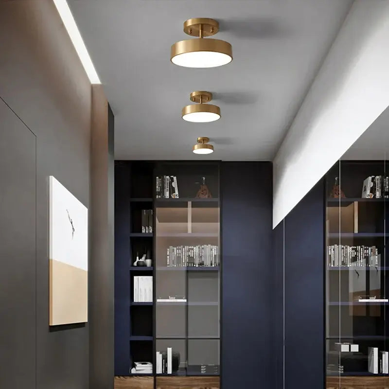 Gold LED Bedroom Ceiling Light