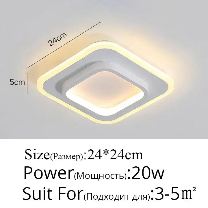 Black Square Minimalist Light