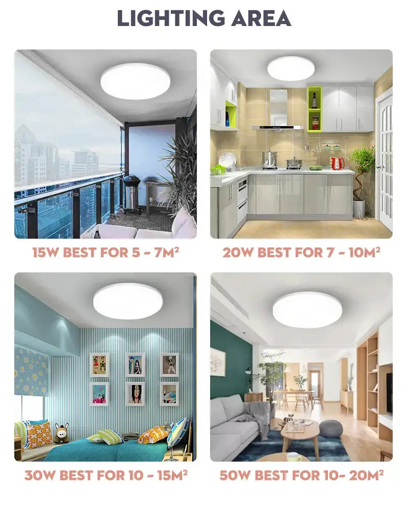 White LED PVC Multi-Power Ceiling Light