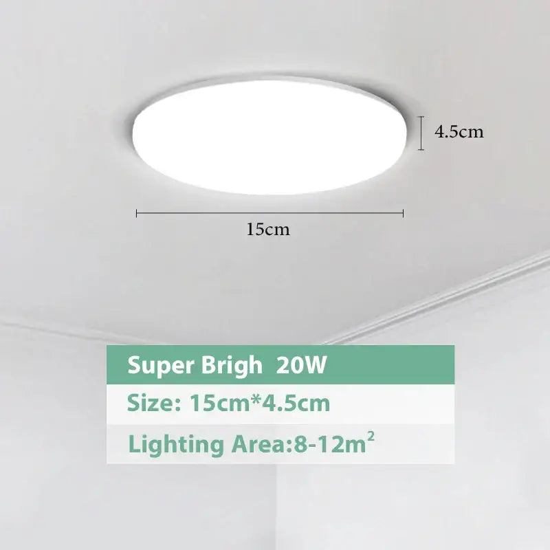 White LED PVC Multi-Power Ceiling Light