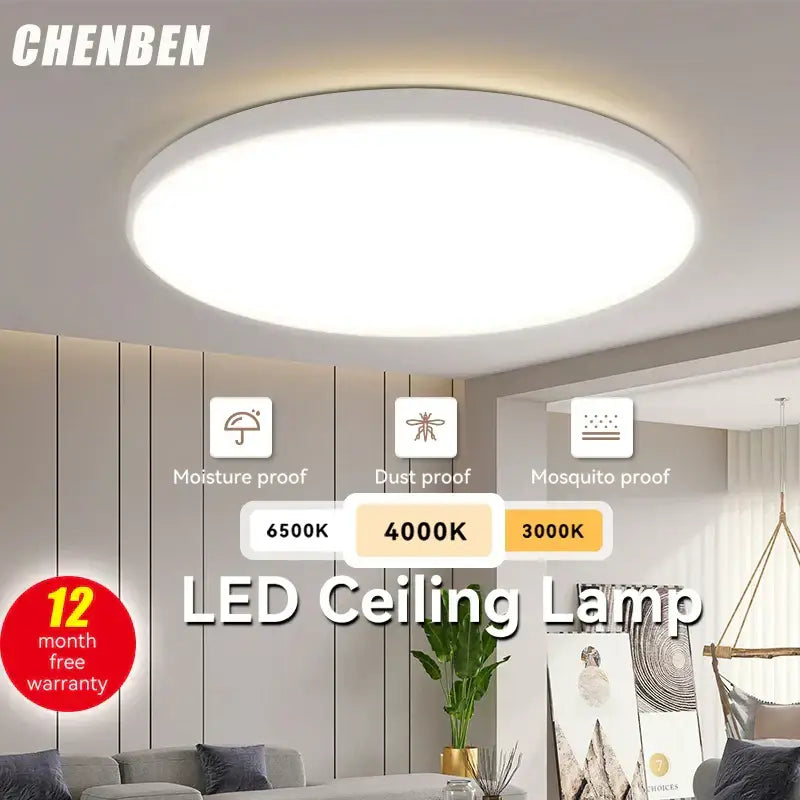 White LED PVC Multi-Power Ceiling Light