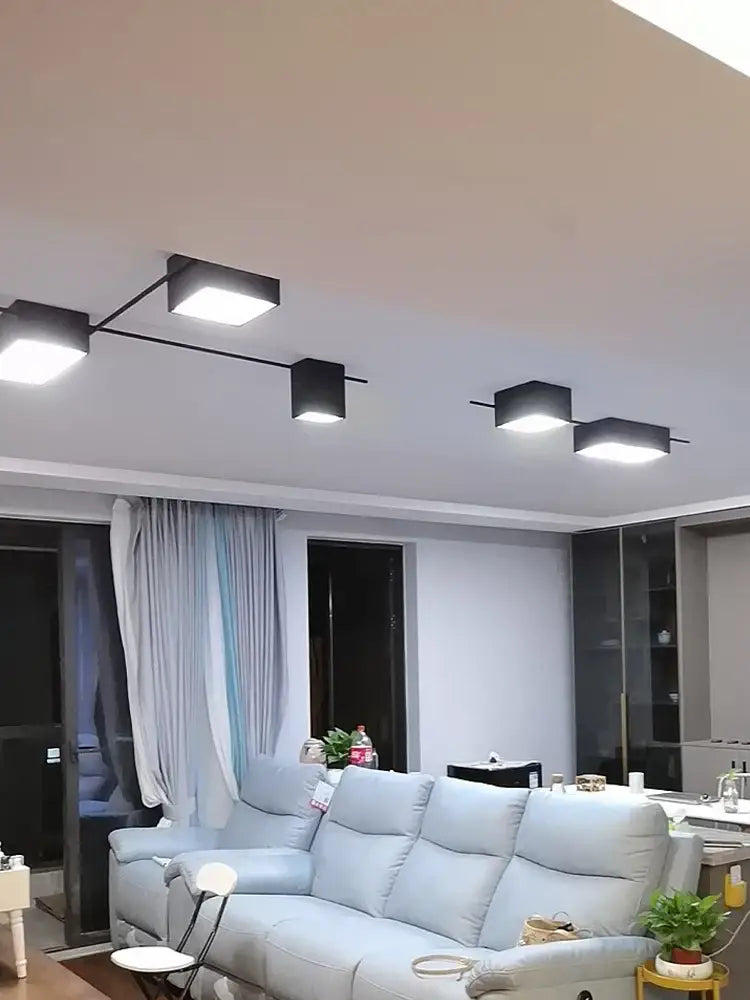 White Cube Ceiling Lamps
