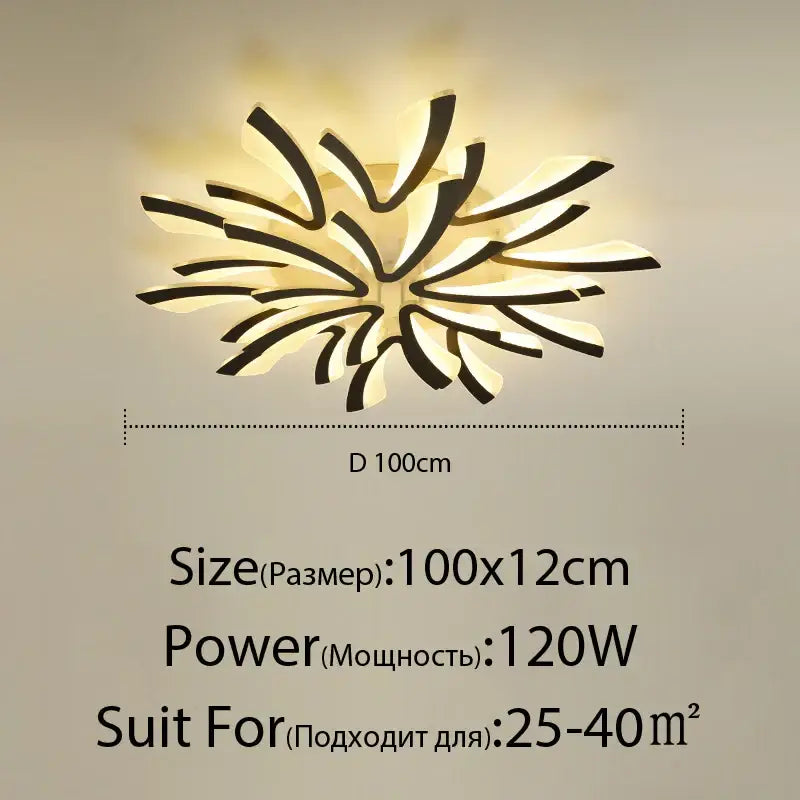 Black Cream Ceiling Light