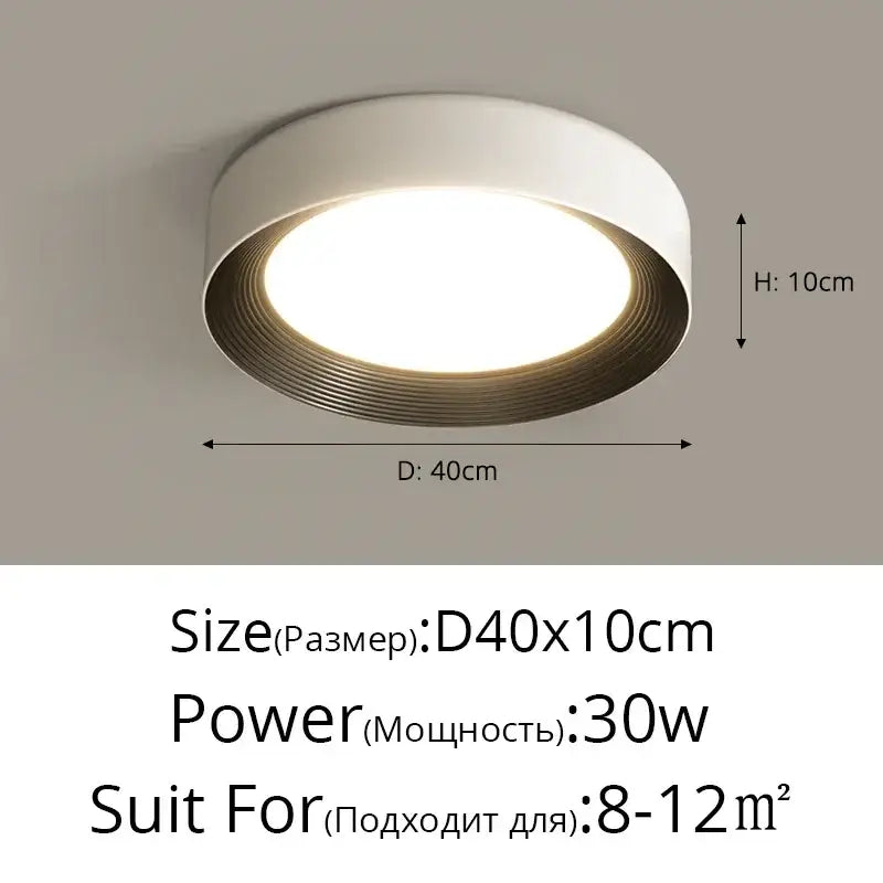 Gold Ring Ironware Acrylic Ceiling Light