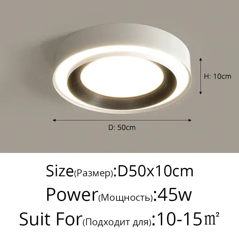 Gold Ring Ironware Acrylic Ceiling Light