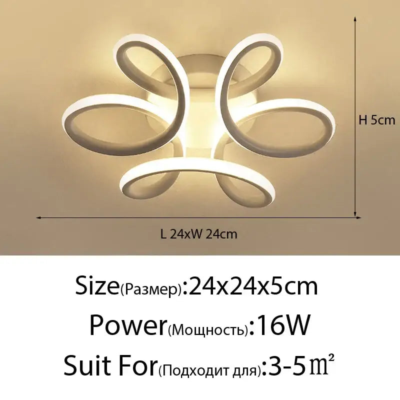 Gold Loop LED Ceiling Light