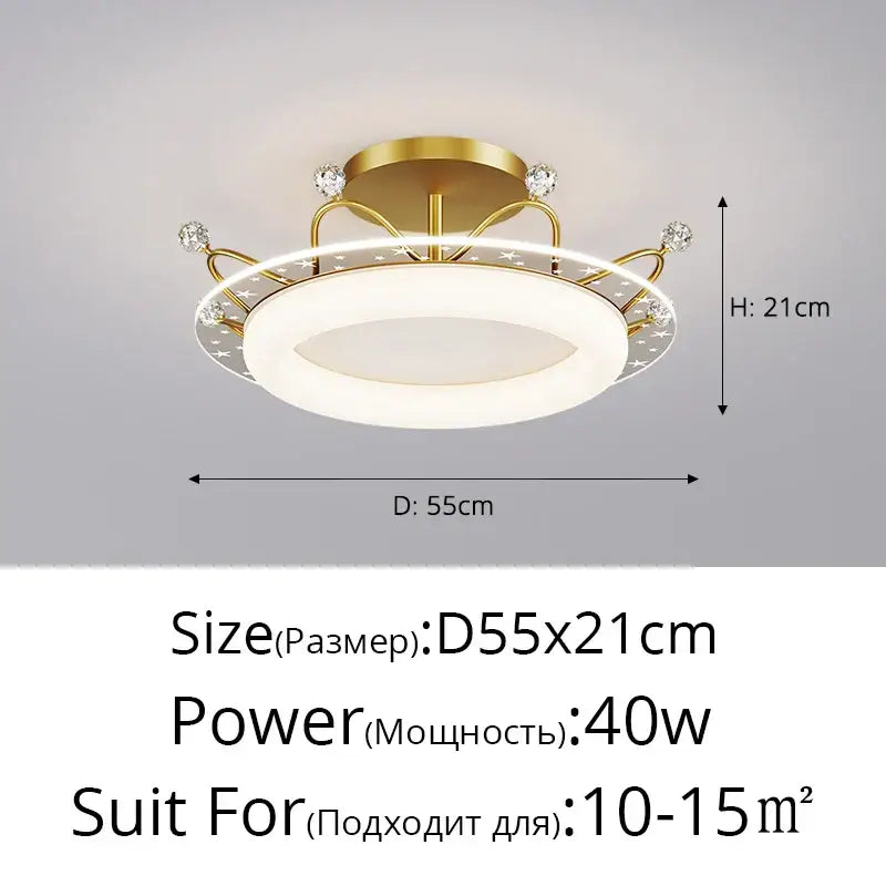 Gold Square LED Ceiling Light