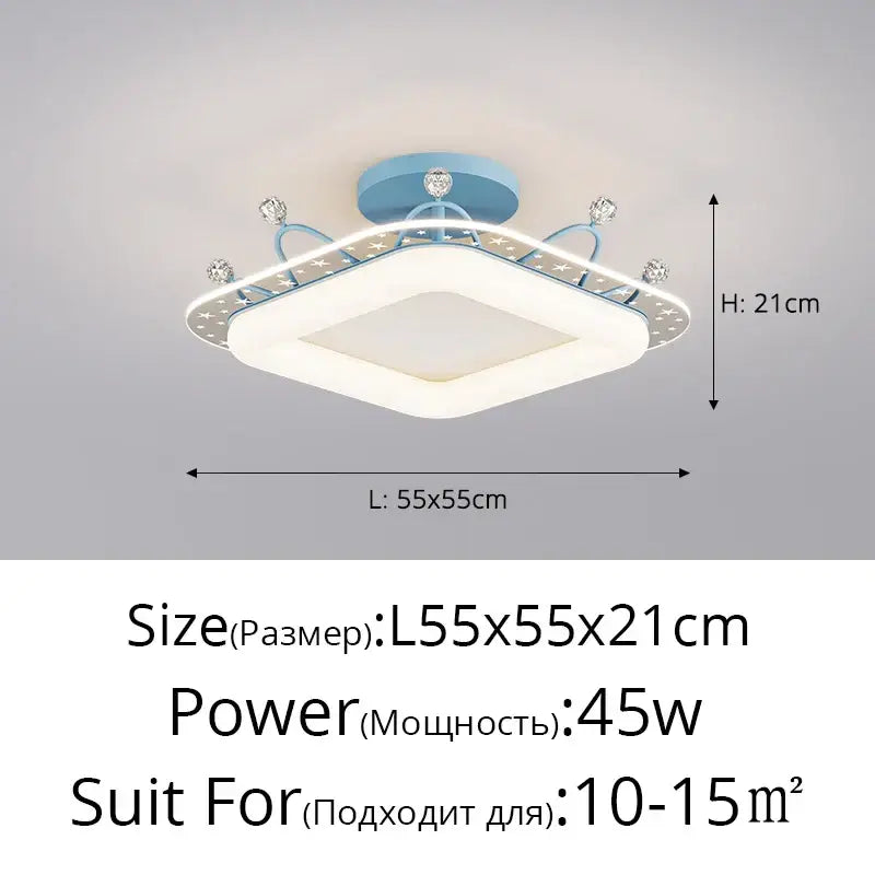 Gold Square LED Ceiling Light
