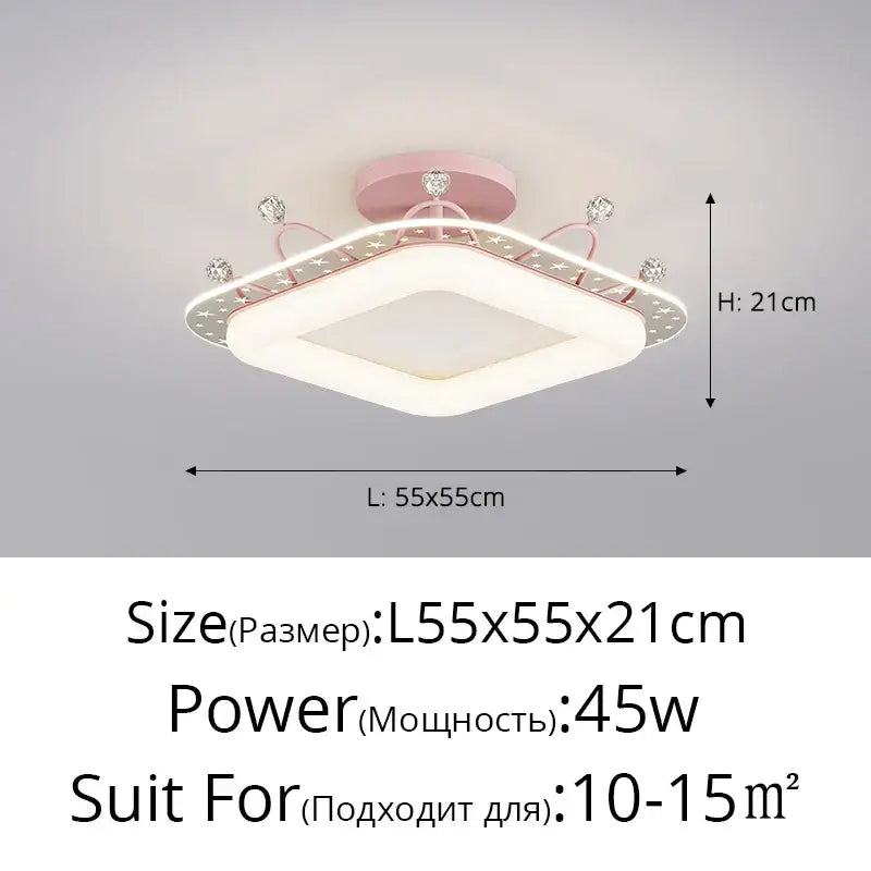 Gold Square LED Ceiling Light