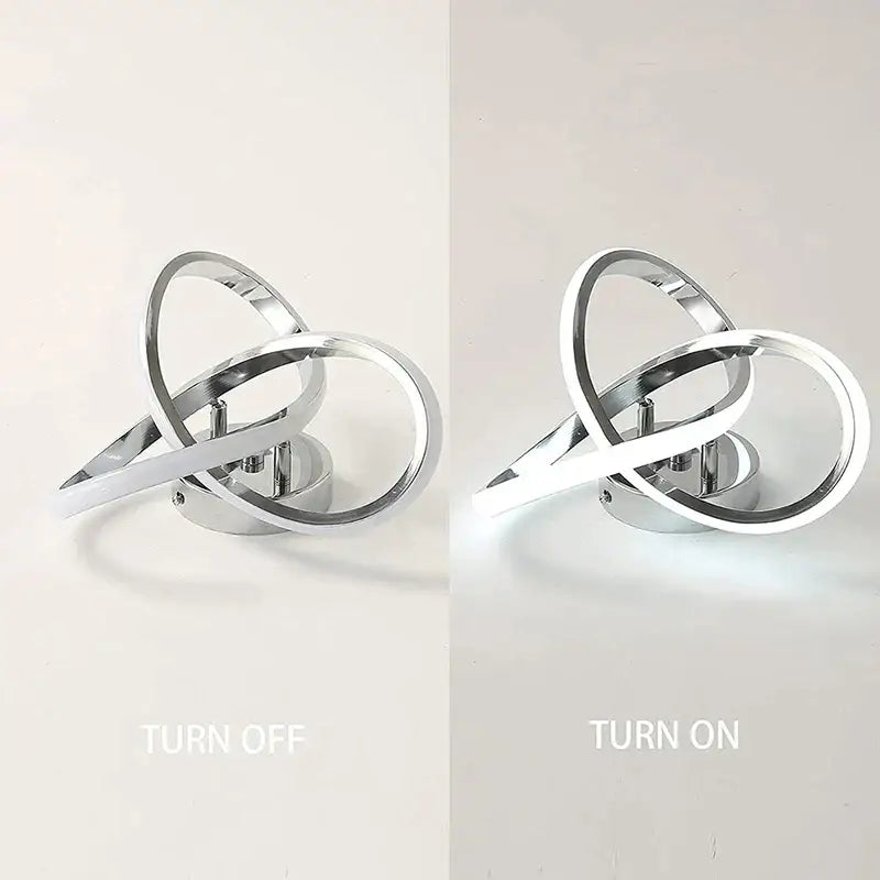 Chrome Intertwined LED Ceiling Light