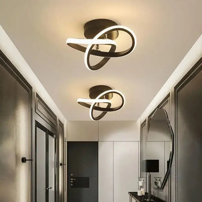 Chrome Intertwined LED Ceiling Light