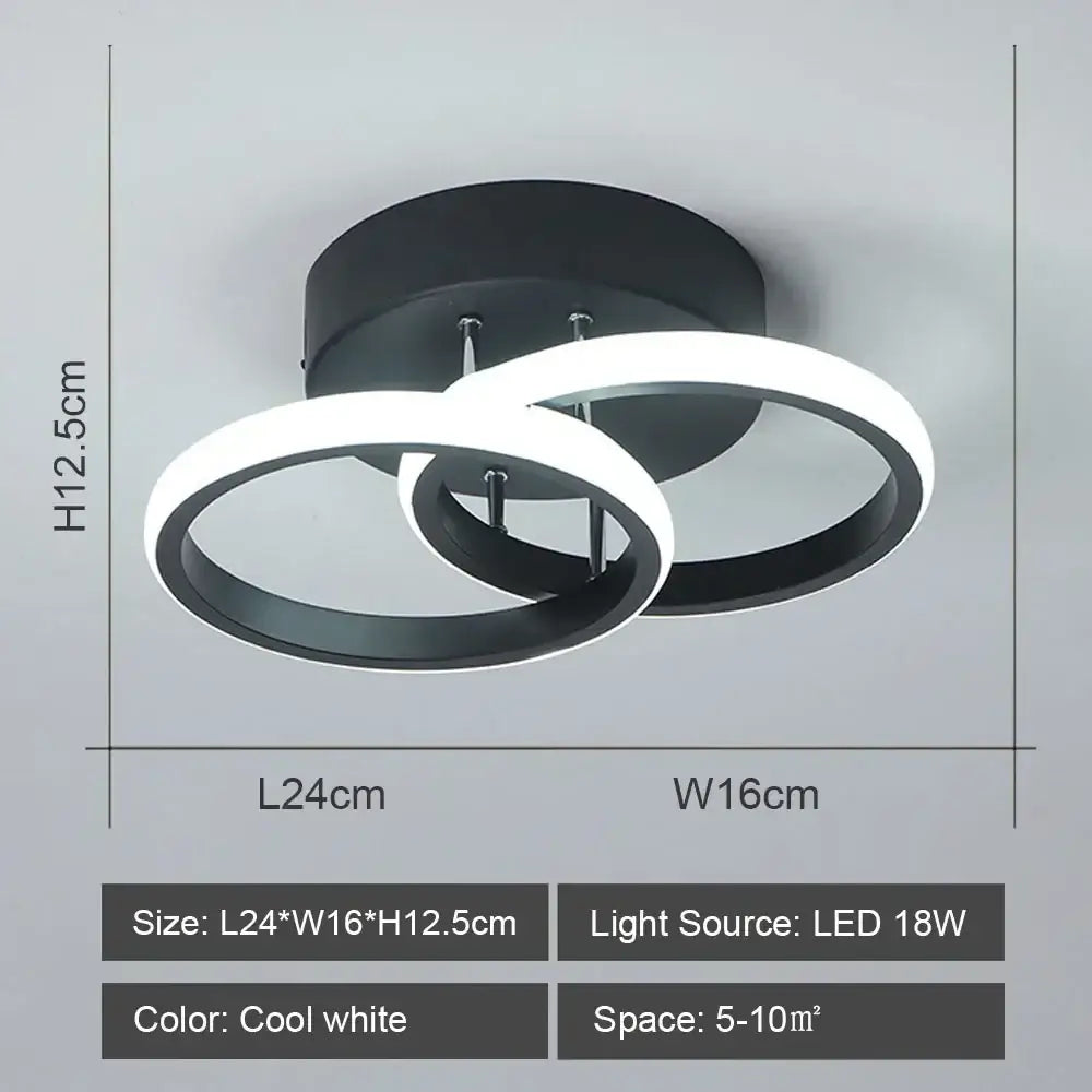 Black White LED Ceiling