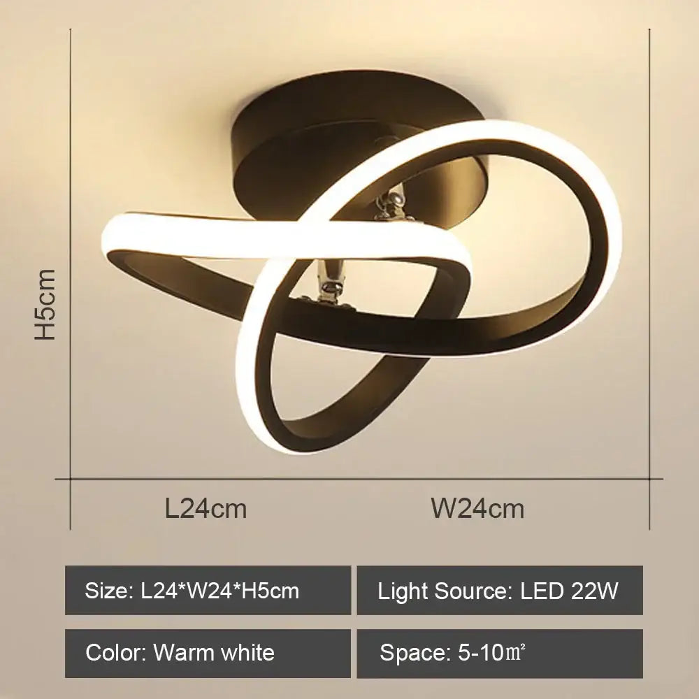 Black White LED Ceiling