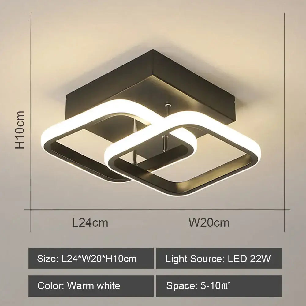 Black White LED Ceiling
