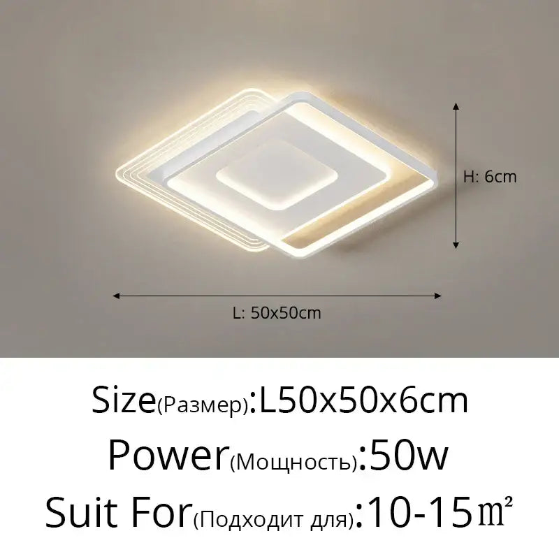 White LED Round Square Ceiling Light