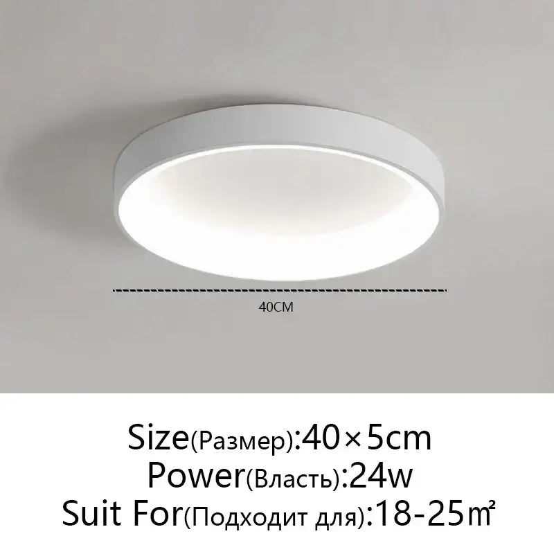 Gray Round LED Ceiling Light