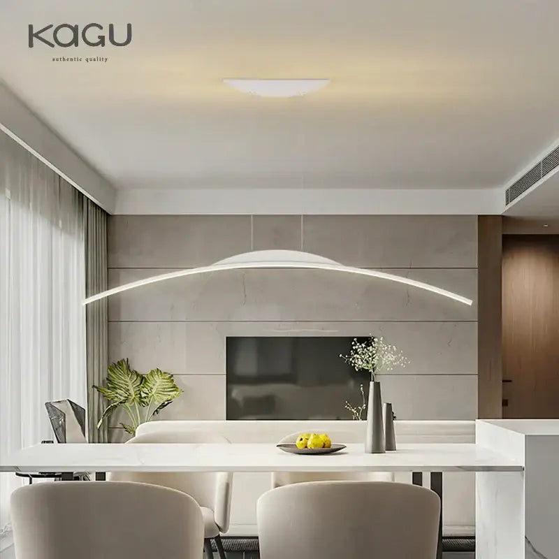 Black Curved Pendant Light