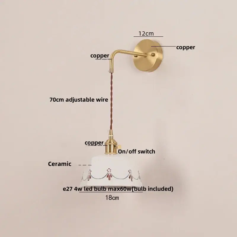Cream Ceramic Wall Lamp