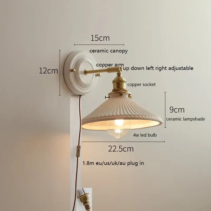 Glass Ceramic Wall Lamp