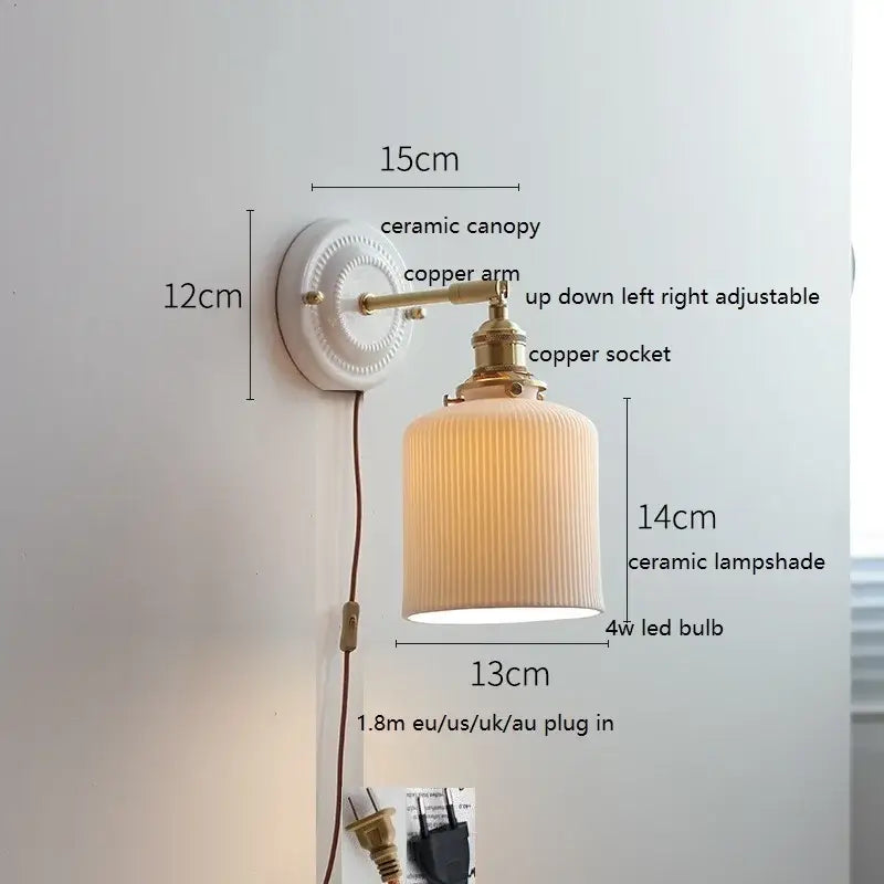 Glass Ceramic Wall Lamp