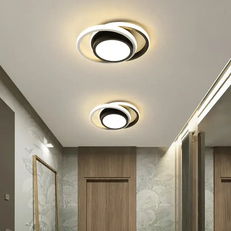 Black White Shadeless Aluminum Chandelier