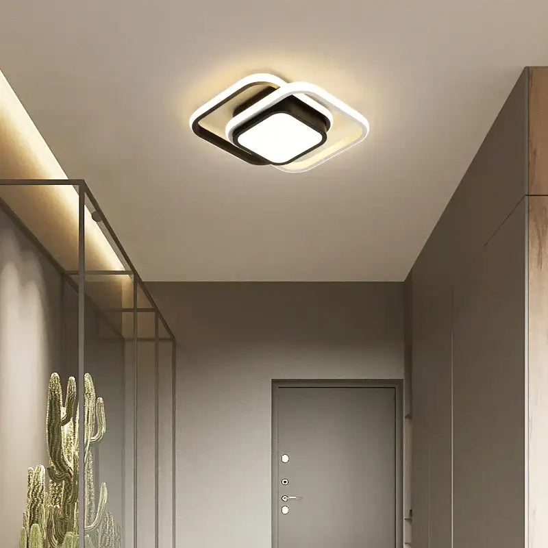 Black White Shadeless Aluminum Chandelier