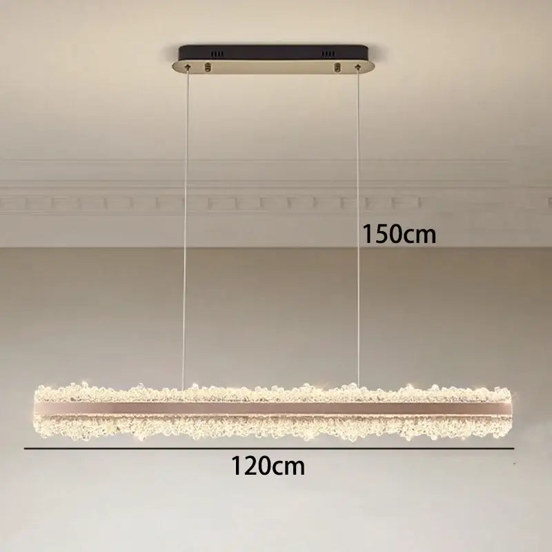 Copper Rectangular LED Chandelier