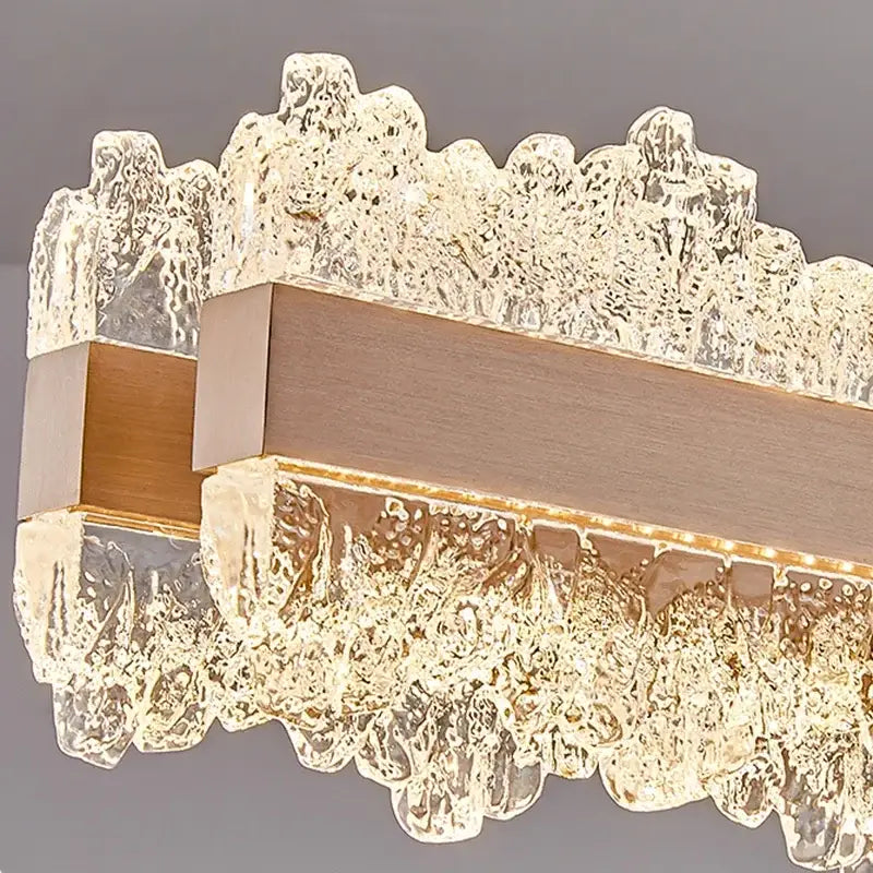 Copper Rectangular LED Chandelier
