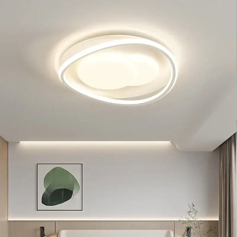 White Rectangular LED Chandelier