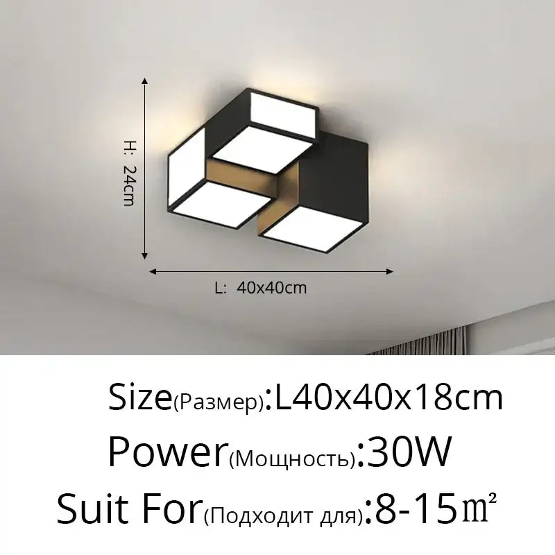 White Geometric LED Chandelier