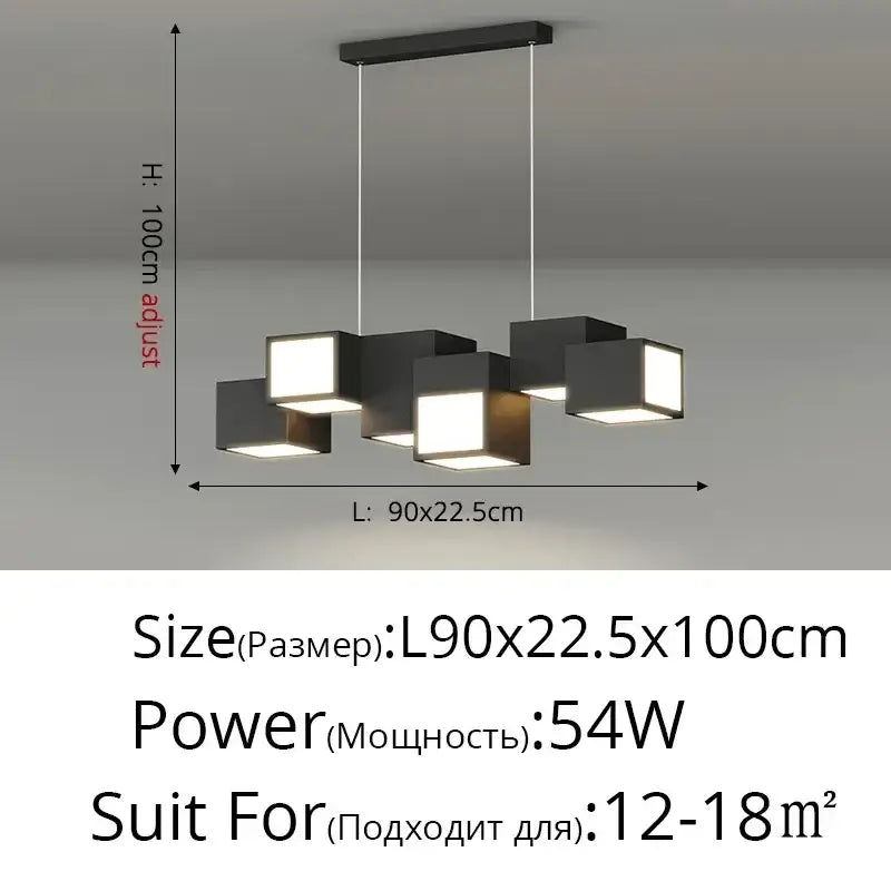 White Geometric LED Chandelier