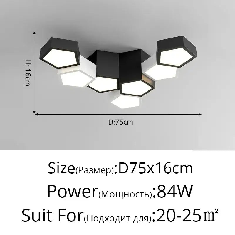 White Geometric LED Chandelier
