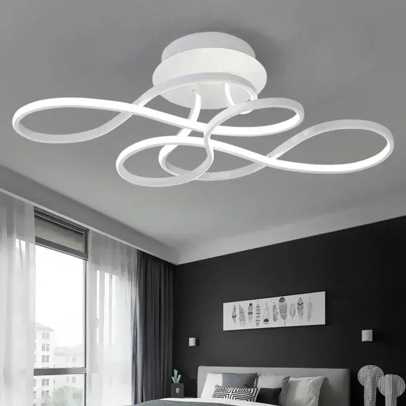 Black Loop Ceiling Lamp