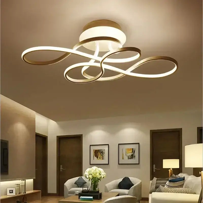 Black Loop Ceiling Lamp
