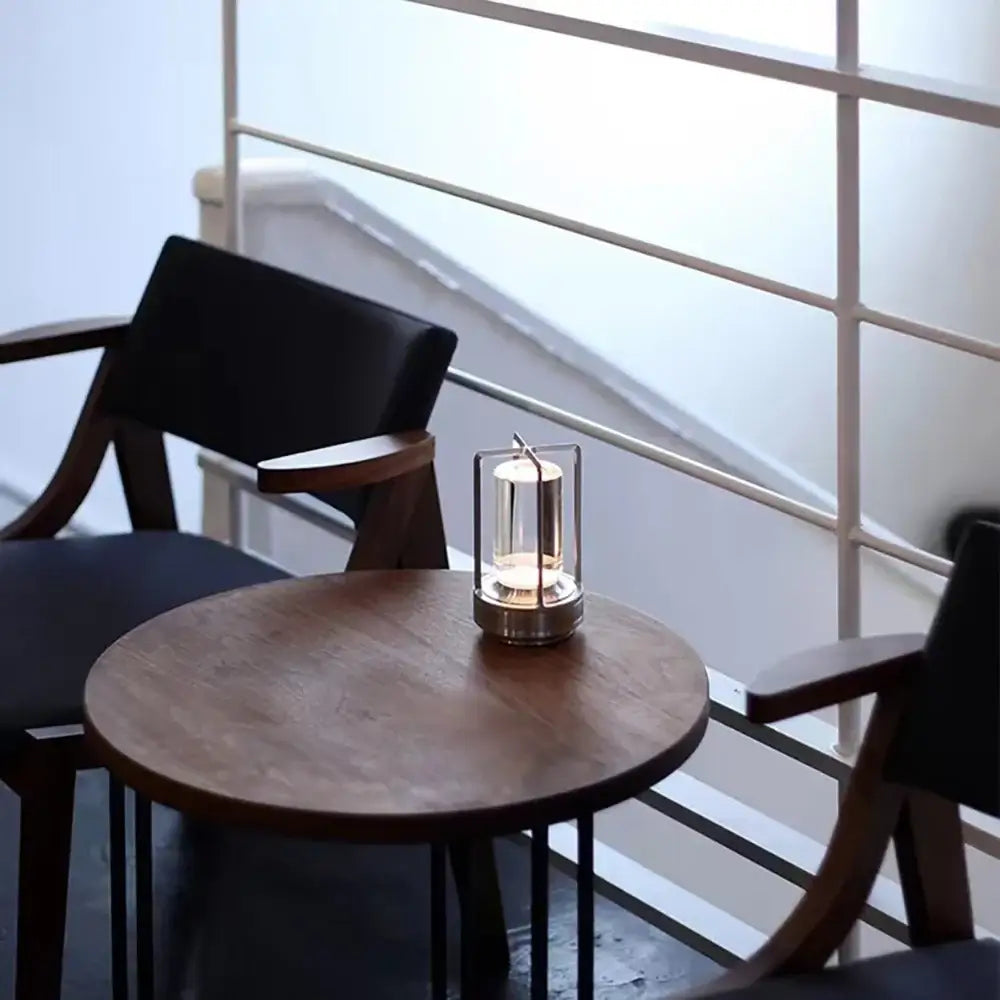 Black LED Crystal Table Lamp