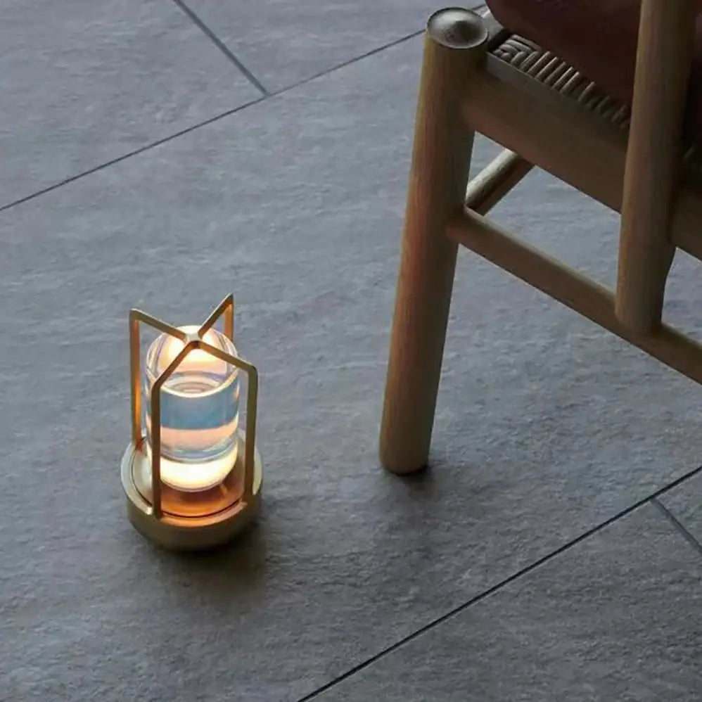 Black LED Crystal Table Lamp