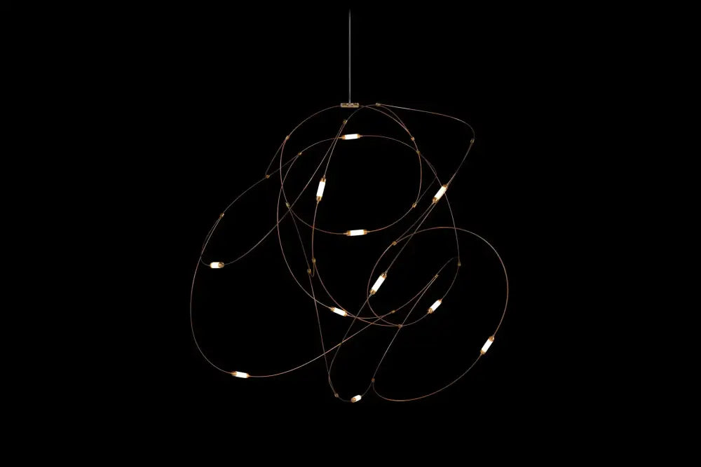 Gold Firefly LED Chandelier