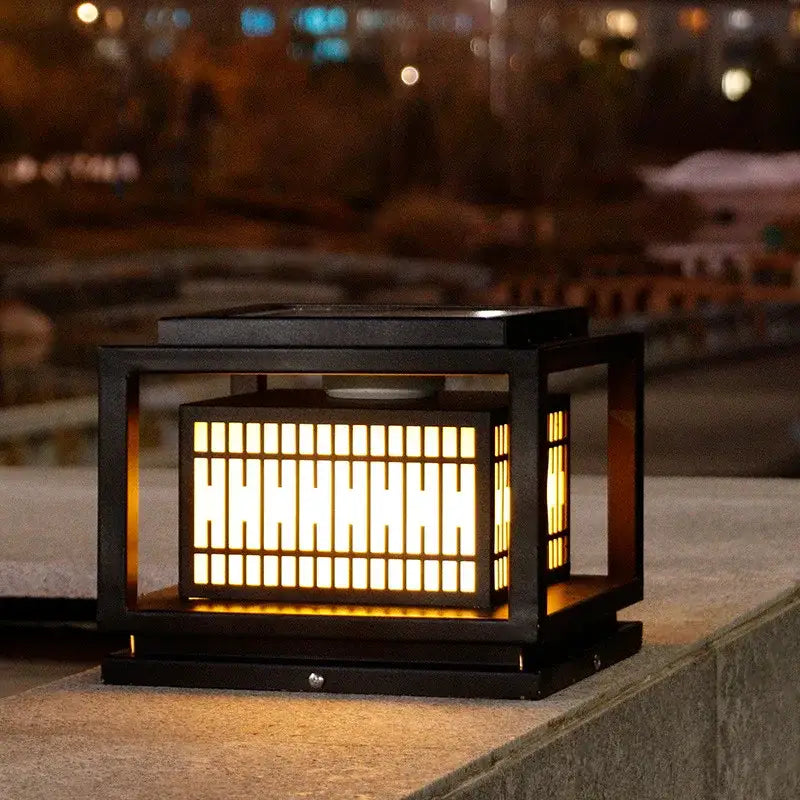 Black Gold LED Garden Lantern