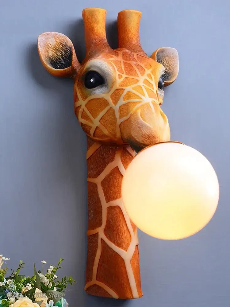 Orange Giraffe Wall Lamp