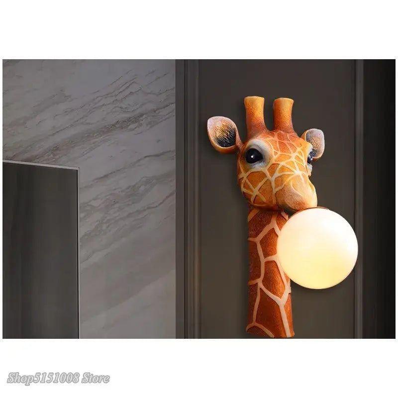 Orange Giraffe Wall Lamp