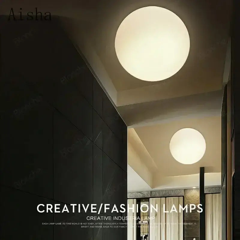 White Glass Ball 35cm Frosted Sconce