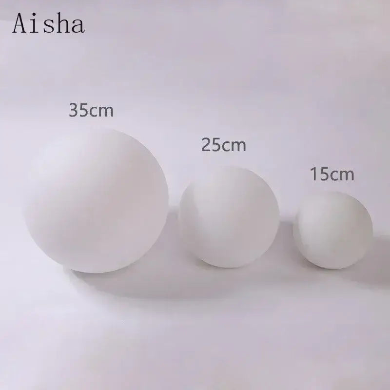 White Glass Ball 35cm Frosted Sconce