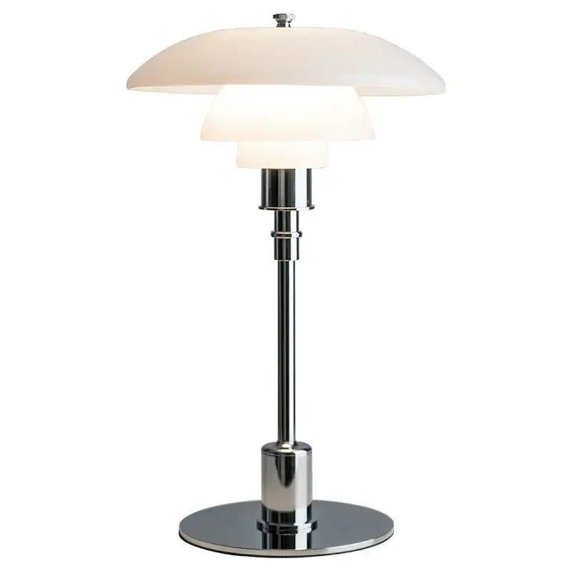 Chrome Tiered LED Desk Lamp