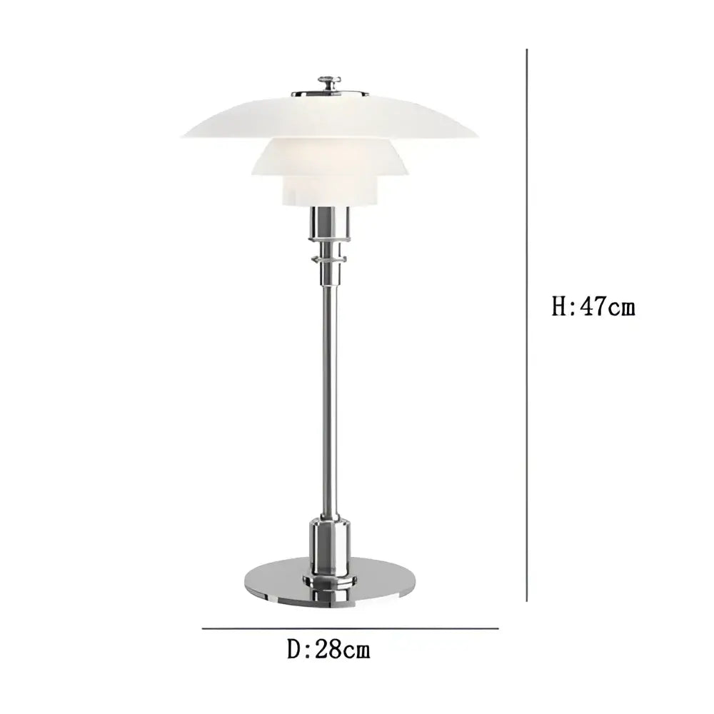 Chrome Tiered LED Desk Lamp