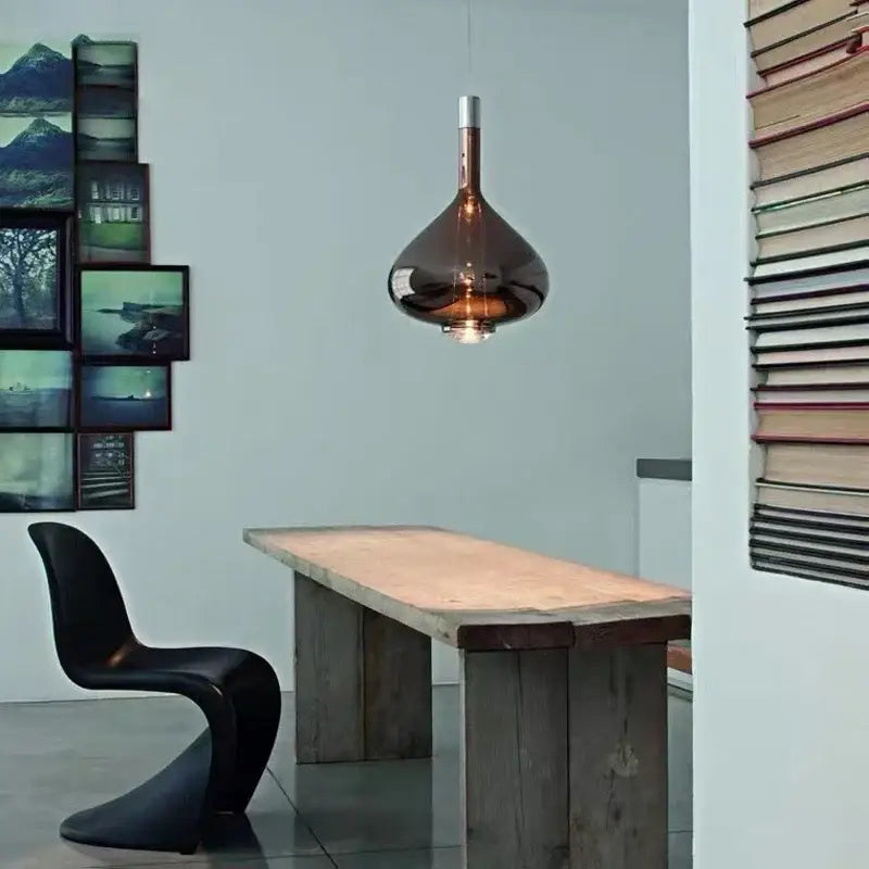 Amber LED Glass Pendant Lamp