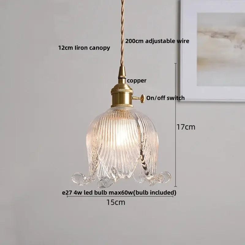 Vintage brass faceted led glass pendant light – kitchen kitchen